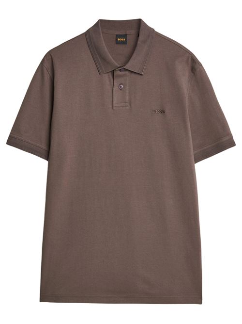 Polo uomo marrone in cotone Boss Orange | 50520109248